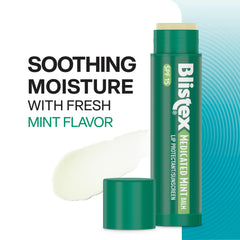 Blistex Medicated Mint Balm application glides smoothly over dry lips