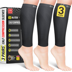 BLITZU calf compression sleeve with breathable fabric for all-day comfort