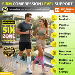 BLITZU calf sleeve fabric close up highlighting breathable knit for daily comfort