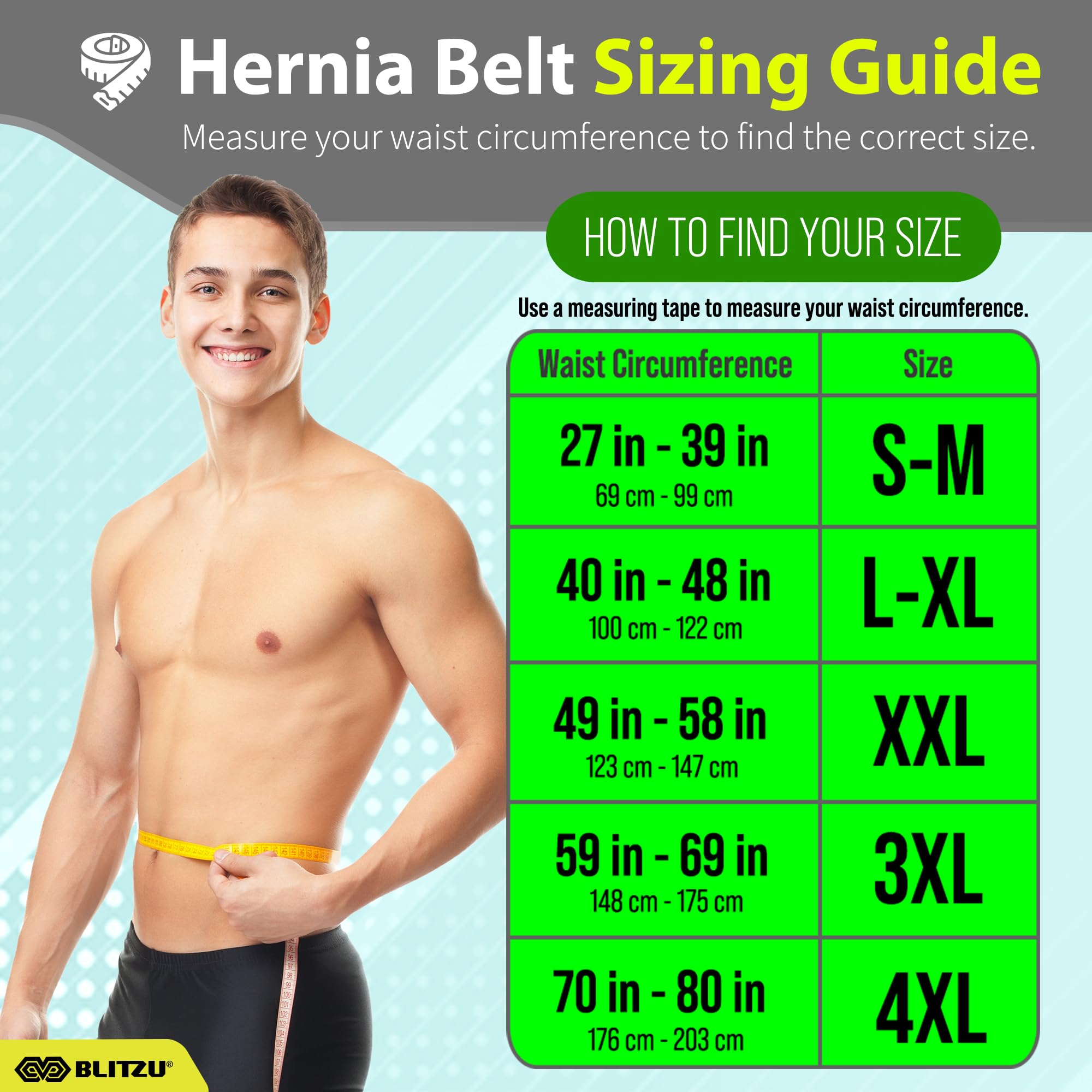 BLITZU Umbilical Hernia Belt fabric detail shows elastic cotton blend for comfort