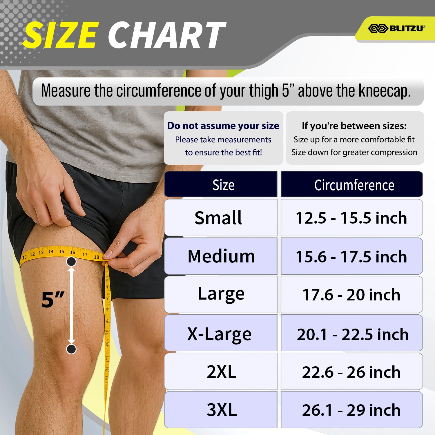 BLITZU knee brace recovery-focused design helps alleviate post-exercise soreness.