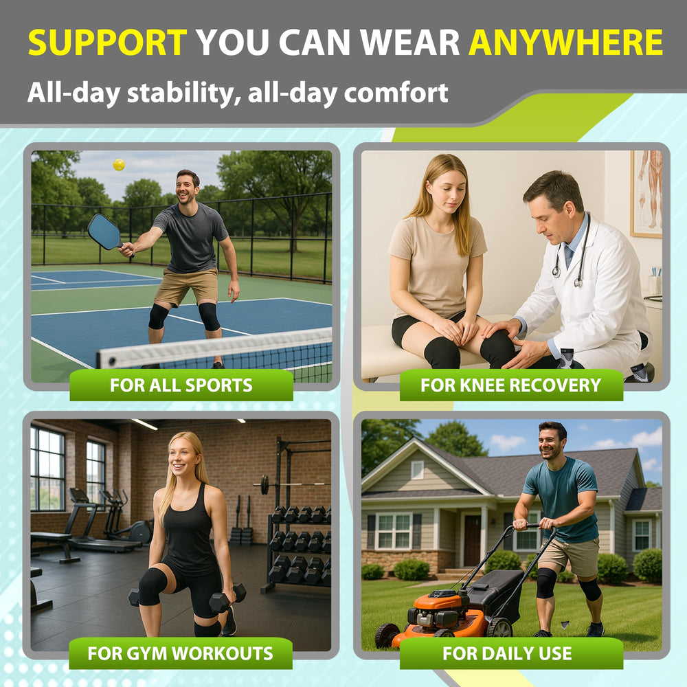 BLITZU knee brace size chart helps find the perfect, customizable fit.