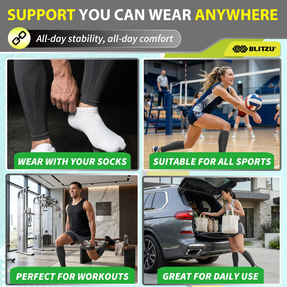 BLITZU shin splint relief sleeve for runners