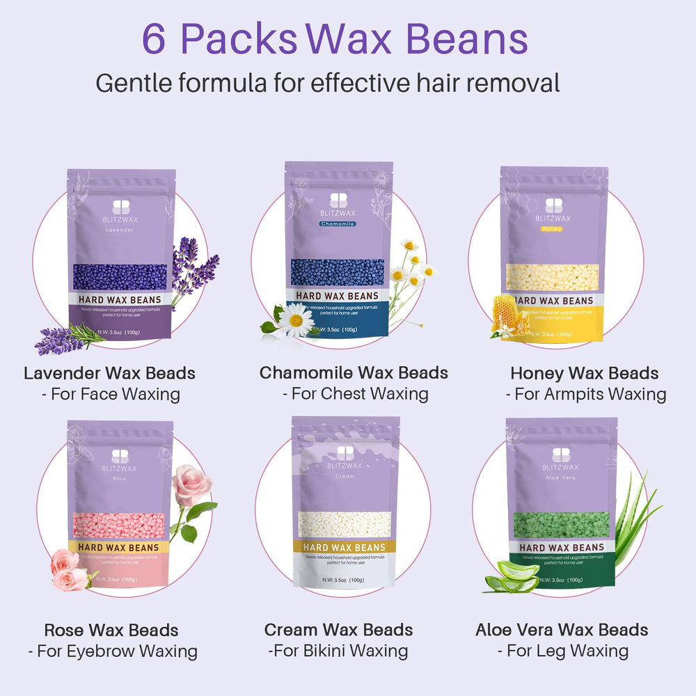 BLITZWAX Full accessories kit for complete at-home waxing