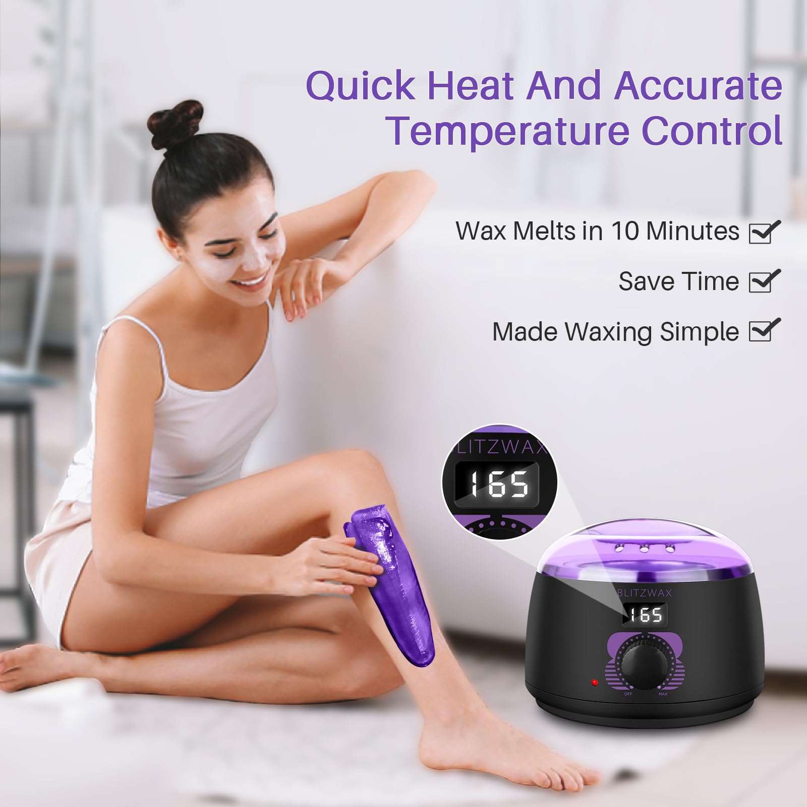 BLITZWAX Lavender wax beads soothe while removing hair precisely