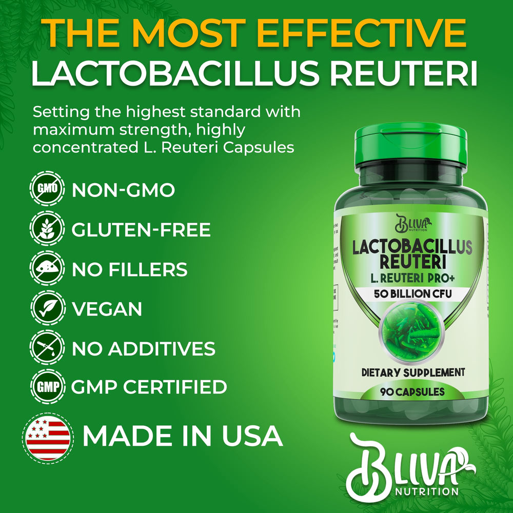 Bliva Nutrition bottle on table in premium probiotic setup