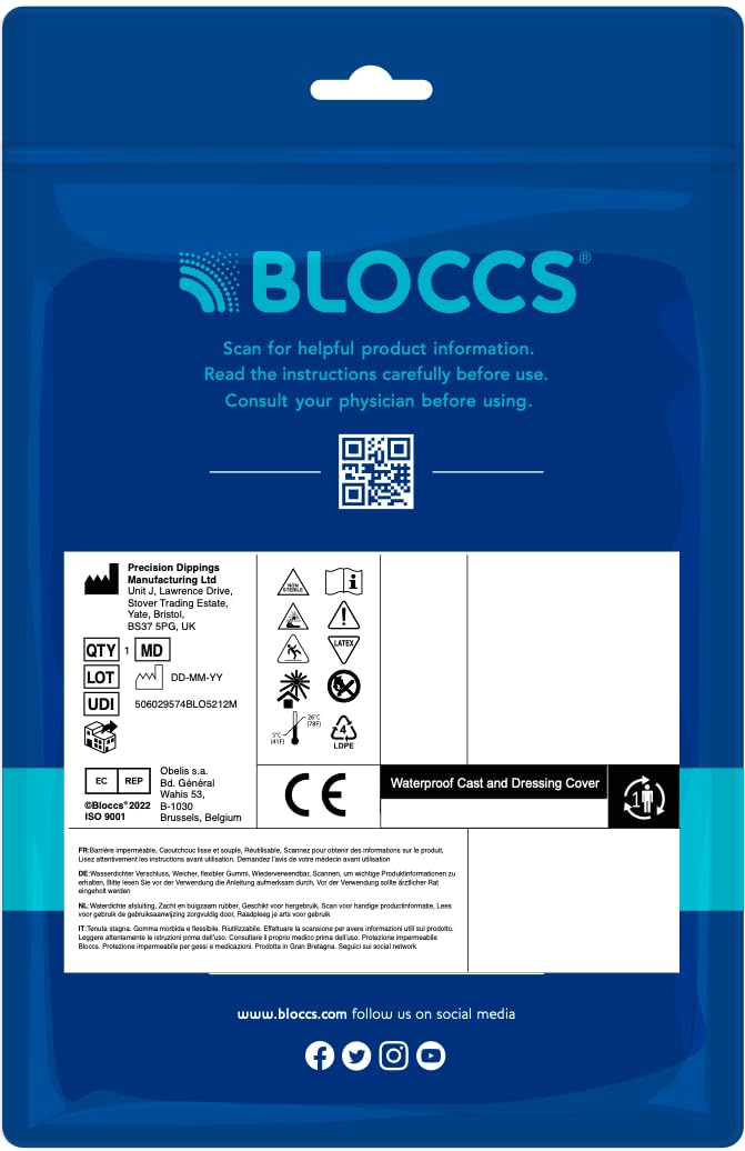 BLOCCS reusable cast protector designed for multiple water sessions.