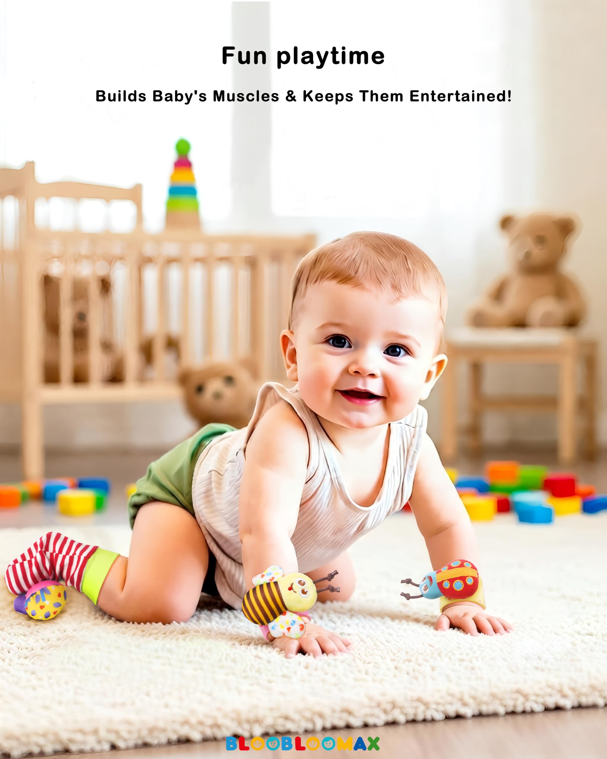 Bloobloomax soft, eco-friendly fabric for safe baby play and comfort.