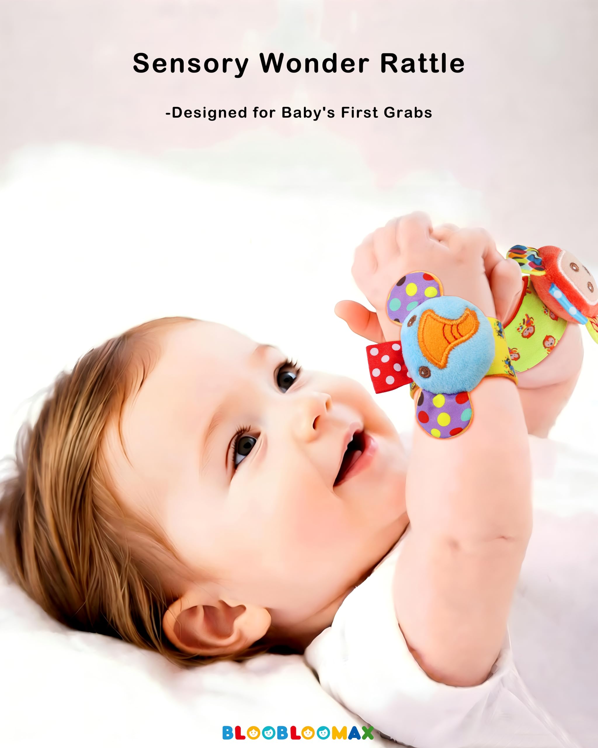 BLOOBLOOMAX SSK wrist rattle butterfly: encourages grasping and visual tracking