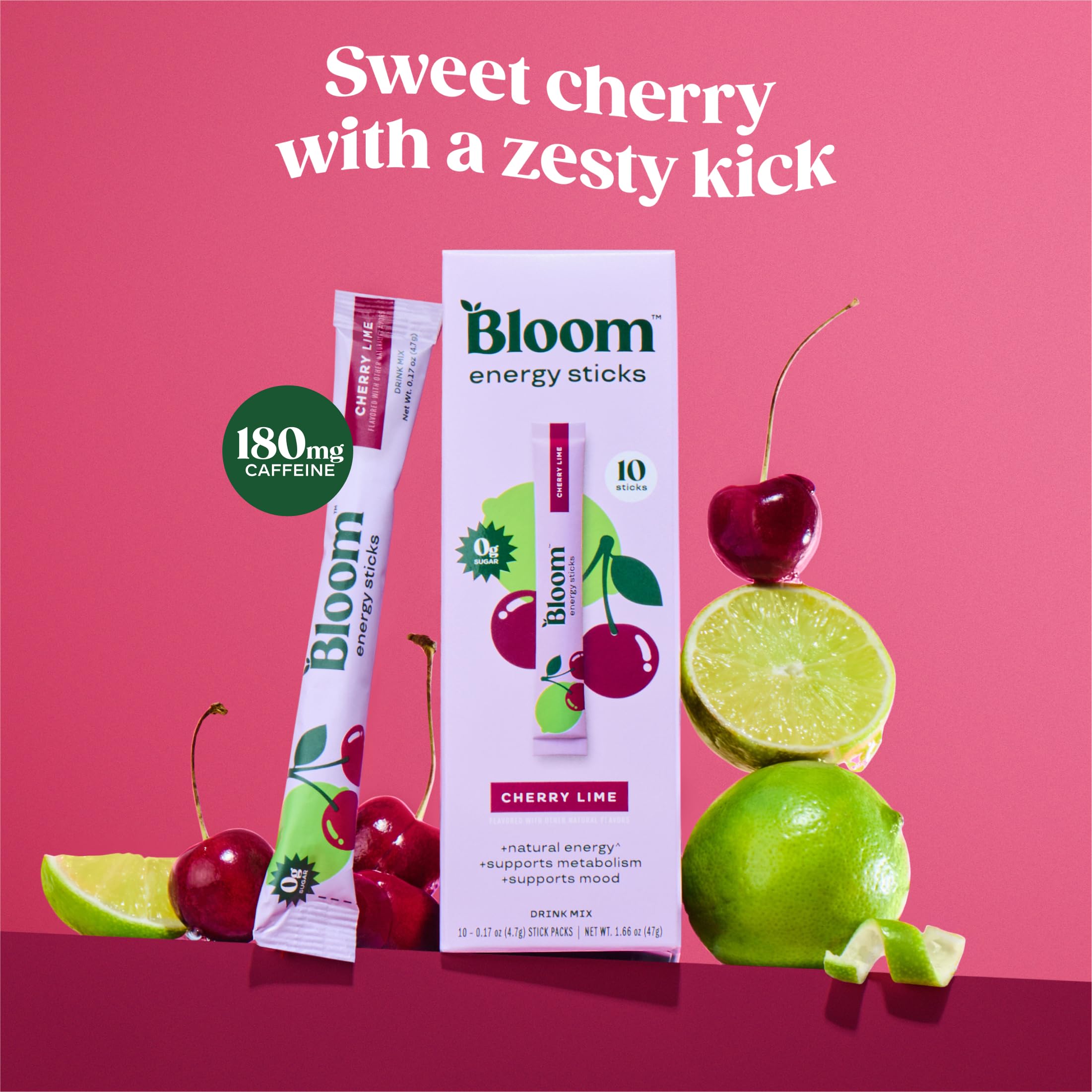 Bloom Nutrition energy packet Strawberry Watermelon for hydration and focus.