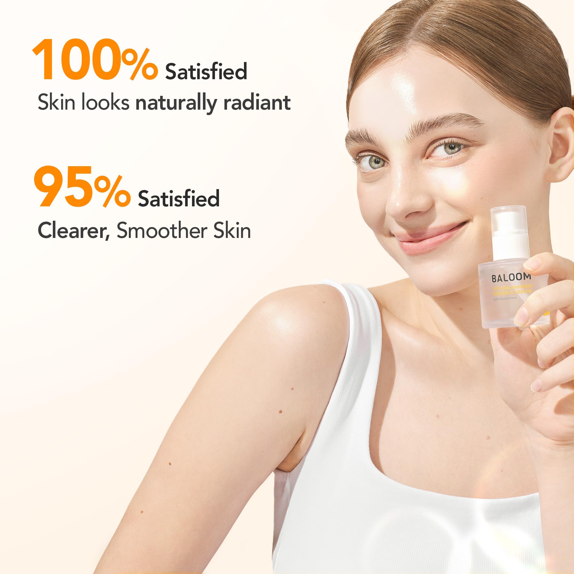 BALOOM lightweight serum demonstrates quick absorption for daily use.