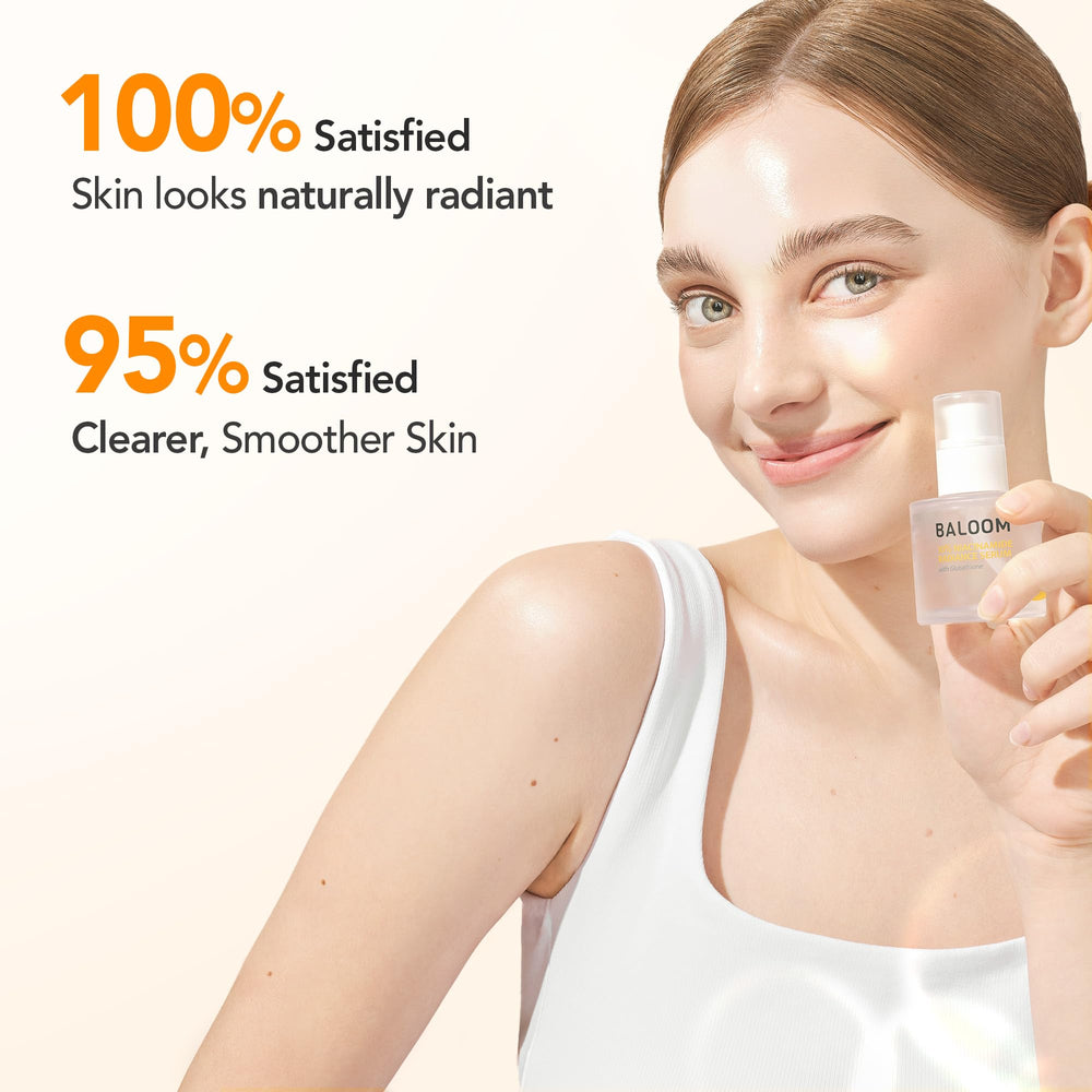 BALOOM lightweight serum demonstrates quick absorption for daily use.