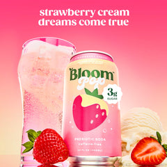 Bloom Pop Strawberry Cream multi-pack shown for everyday hydration