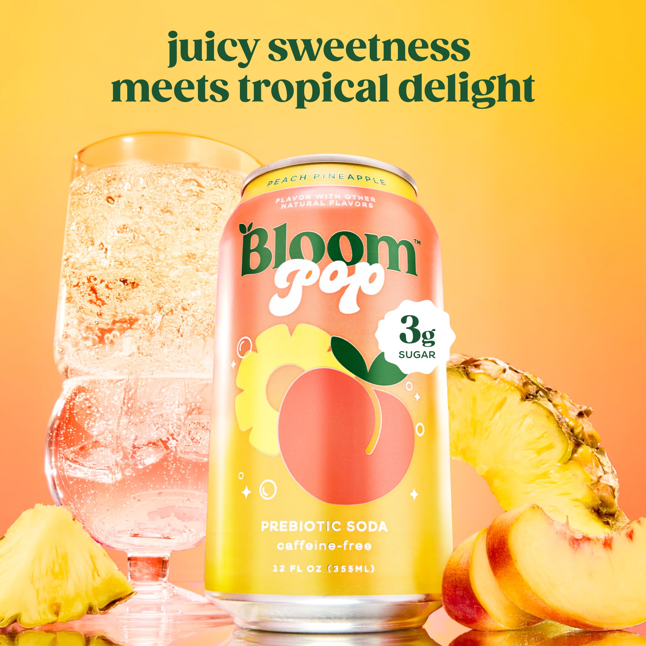 Bloom Nutrition brand logo conveys a caffeine-free, low-calorie choice
