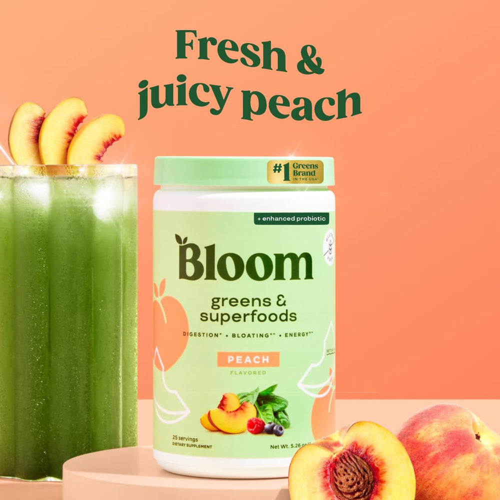 Bloom Nutrition probiotic digestive enzymes bottle for gut support