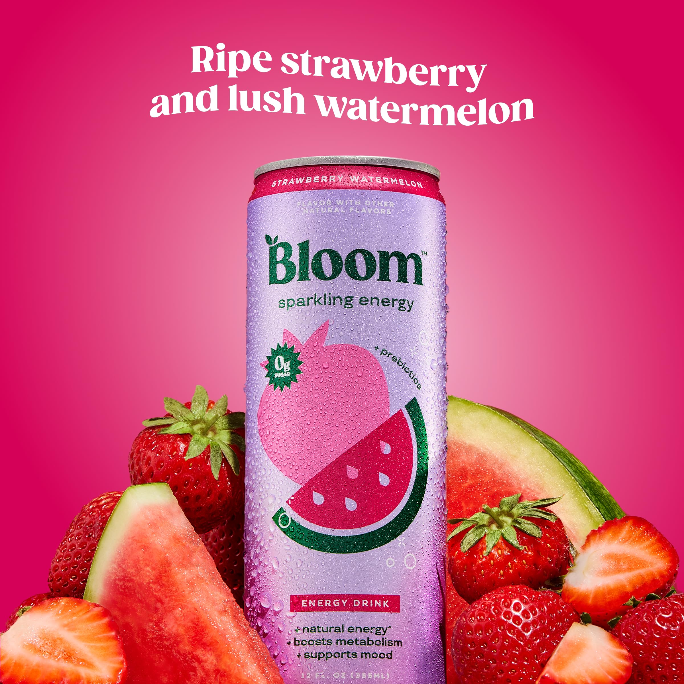 Bloom Nutrition Sparkling Energy 180mg natural caffeine label close-up