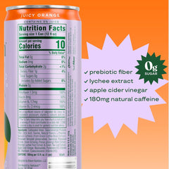 Bloom Nutrition Sparkling Energy Orange can close-up: bold flavor and zero sugar.