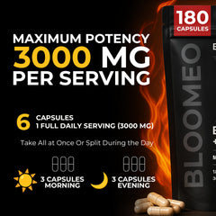 Bloomeo beef organ supplement capsules closeup emphasizing the 7-organs blend for vitality.