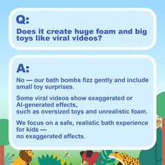 BloomFizzy Jungle Animals pack bath bombs spark jungle-themed bath play