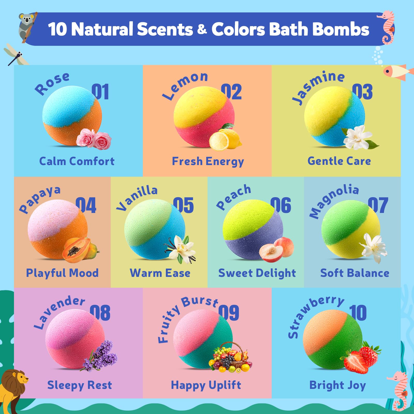 BloomFizzy Mess-free design keeps tubs clean after fizzing