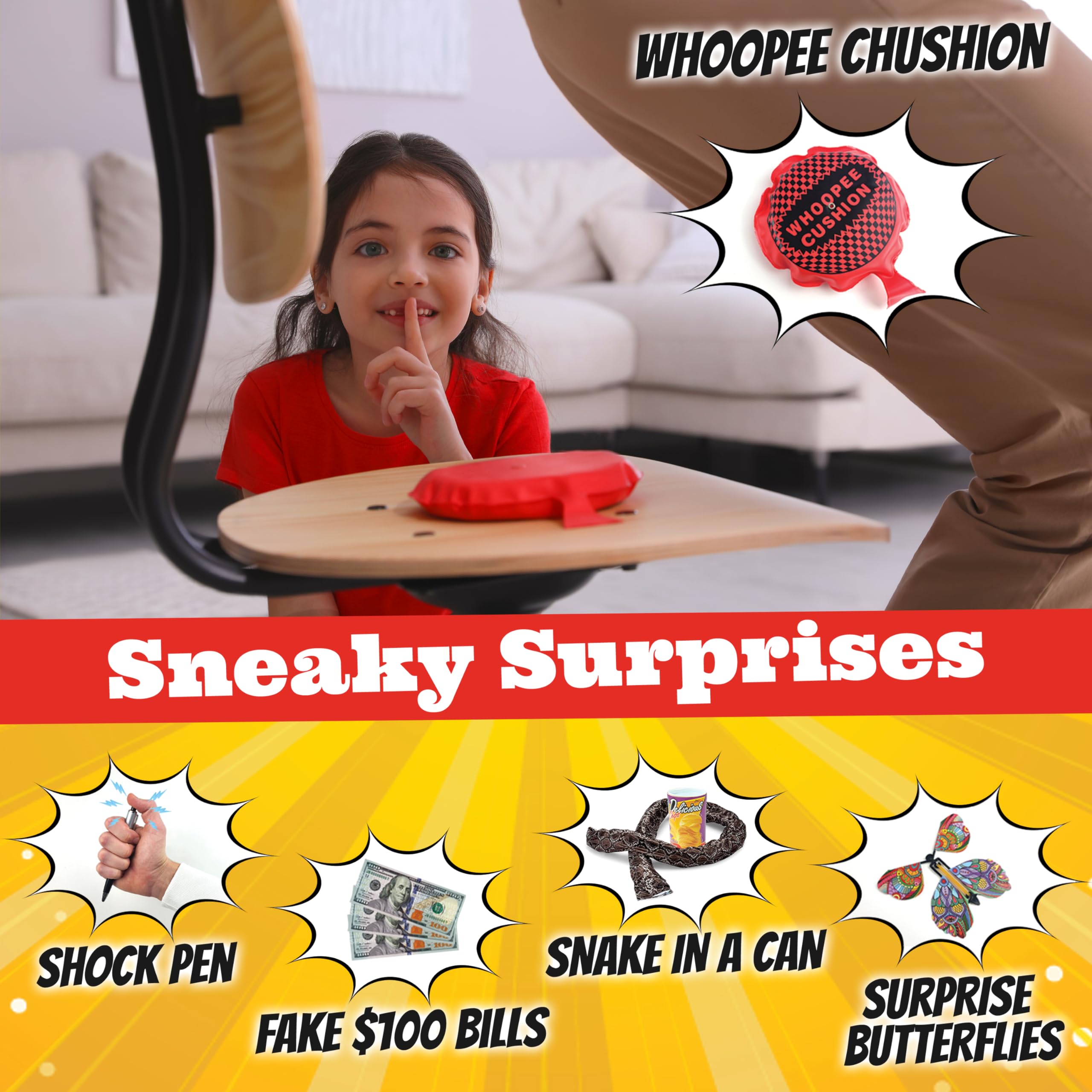 BLOONSY Prank Kit shocking gum, surprising reactions with safe design.