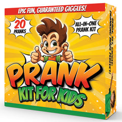 BLOONSY Prank Kit spider box image, promoting child-safe party pranks.