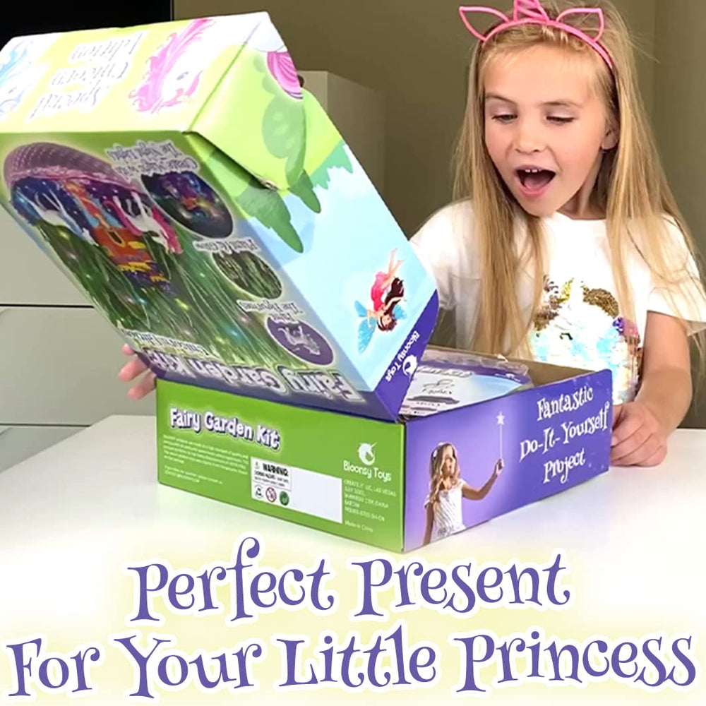 Bloonsy Unicorn Fairy Garden Kit safety materials emphasize high-quality, non-toxic components.