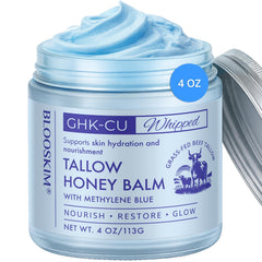 Blooskim copper peptide balm jar shows rich hydration for mature skin
