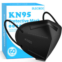 BLScode KN95 mask 60 pack, individually wrapped for on the go protection