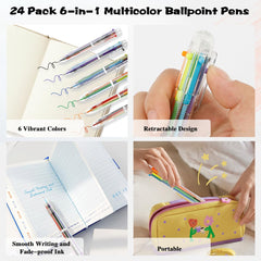 Bluckincle 0.5mm retractable tip writes crisp, vivid lines.