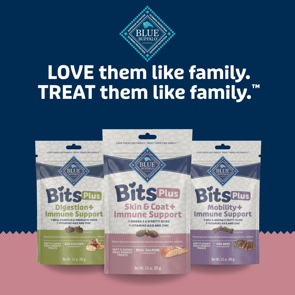 Serving suggestion image communicates easy daily treats for dogs