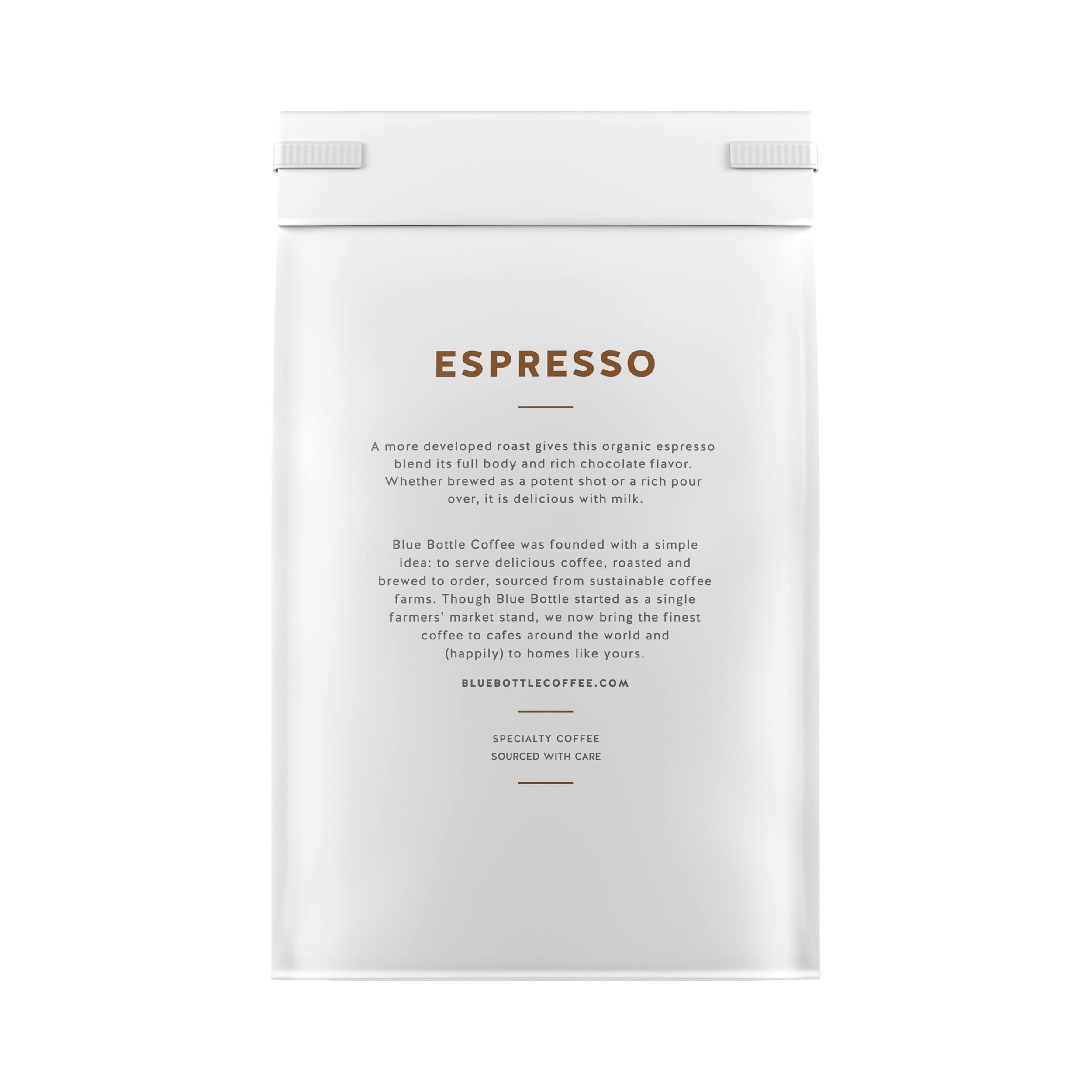 Blue Bottle small-batch roast capturing freshness and vibrant flavor.