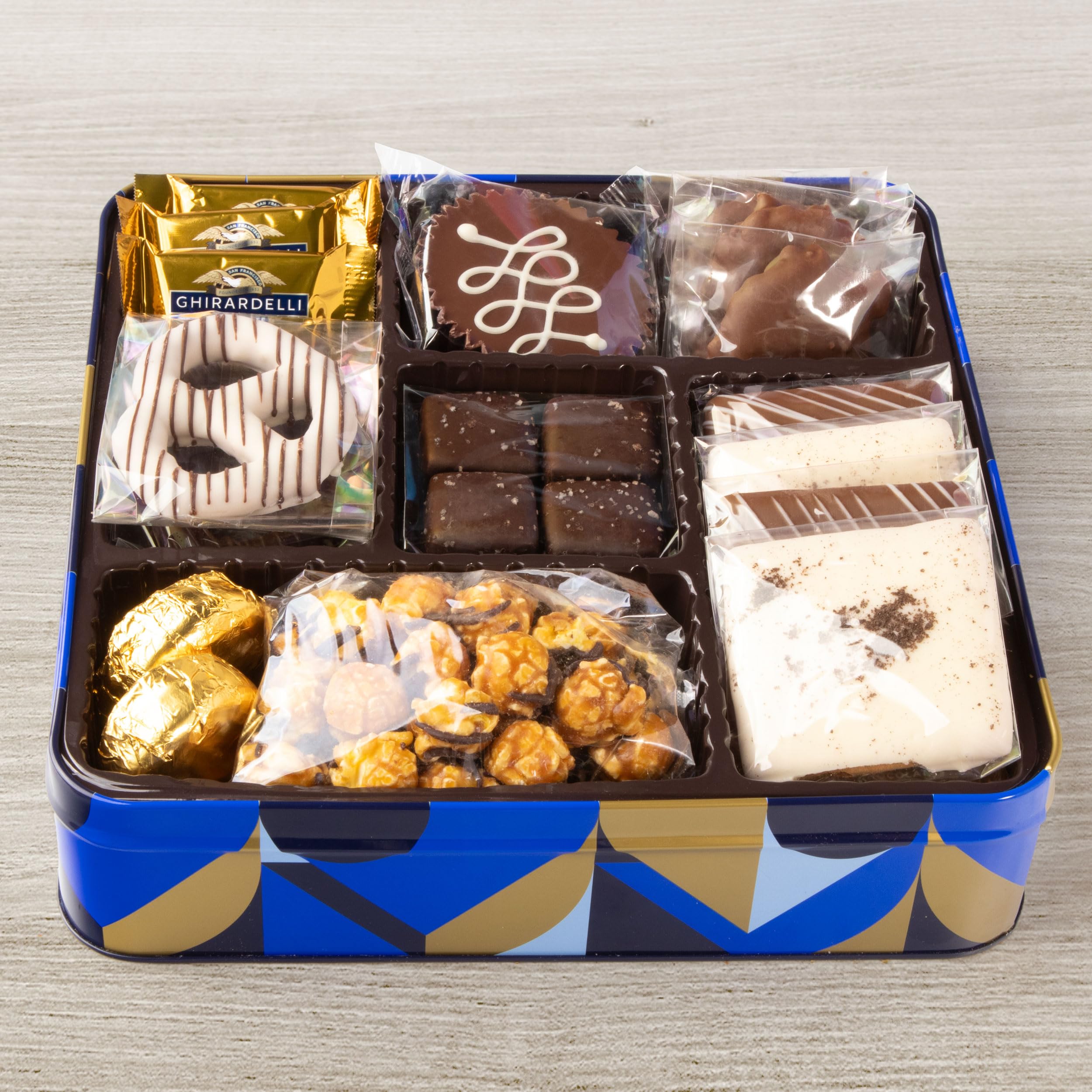 Blue Bow Gourmet chocolate-covered pretzels, satisfying sweet-salty texture.