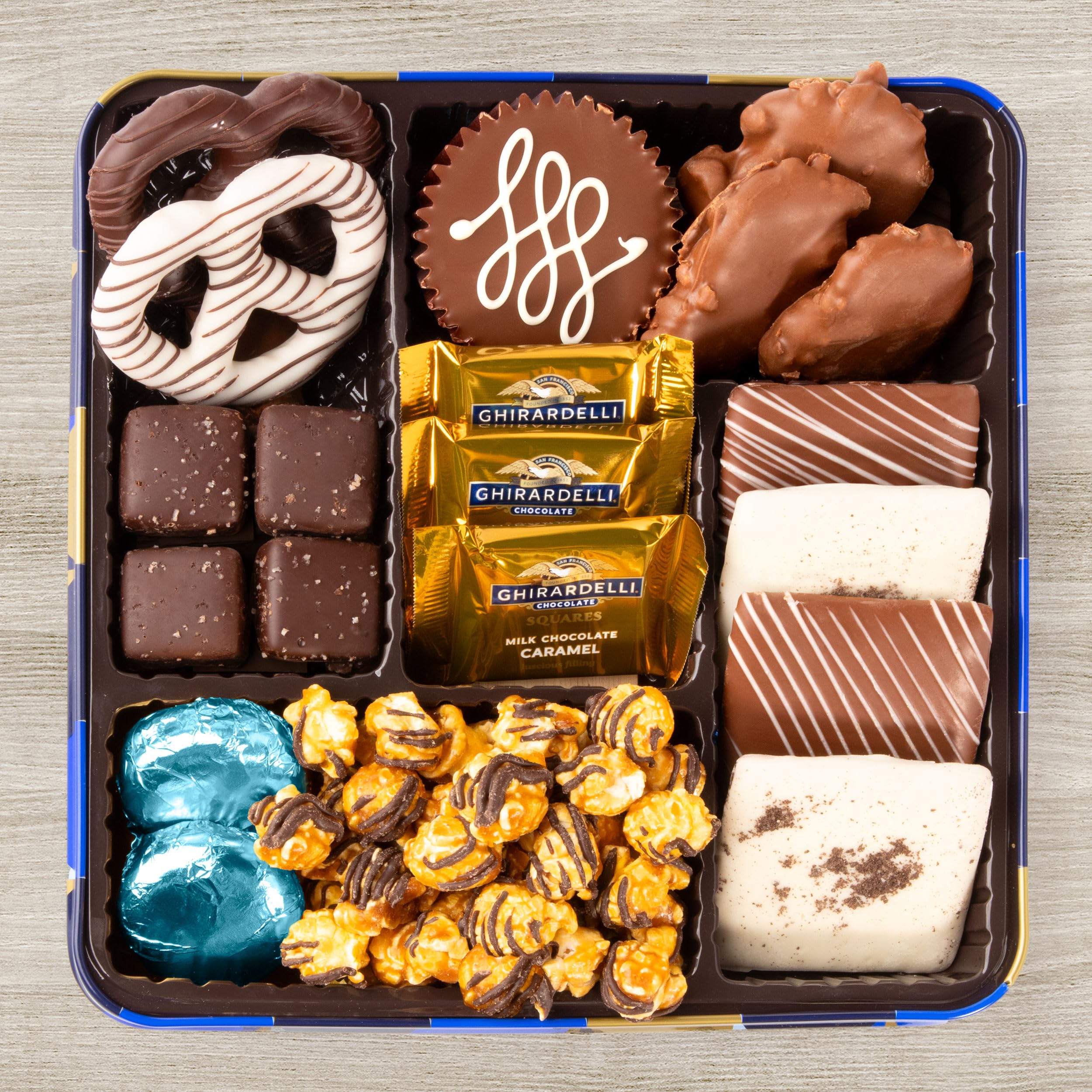 Blue Bow Gourmet chocolate-dipped graham crackers, crunchy-smooth snack moment.