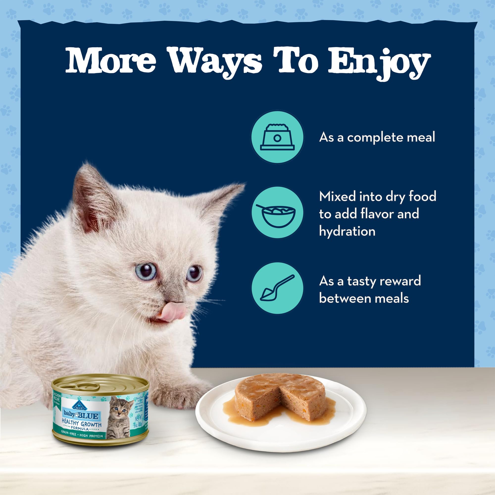 Blue Buffalo Baby BLUE chicken chunks image for growing kittens