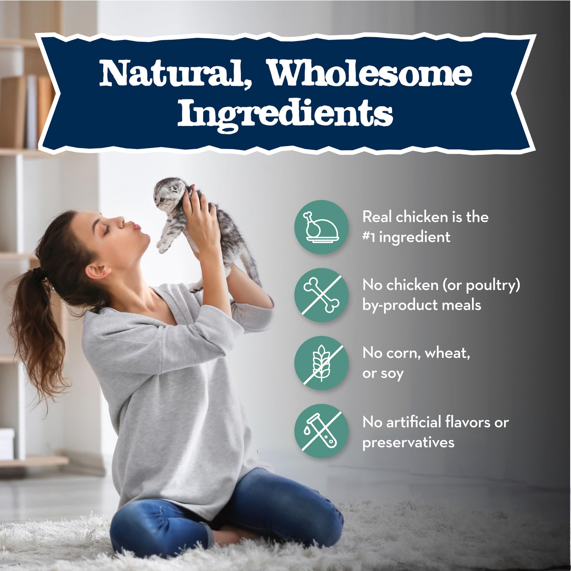 Blue Buffalo Baby Blue grain-free stamp emphasizes grain-free formula