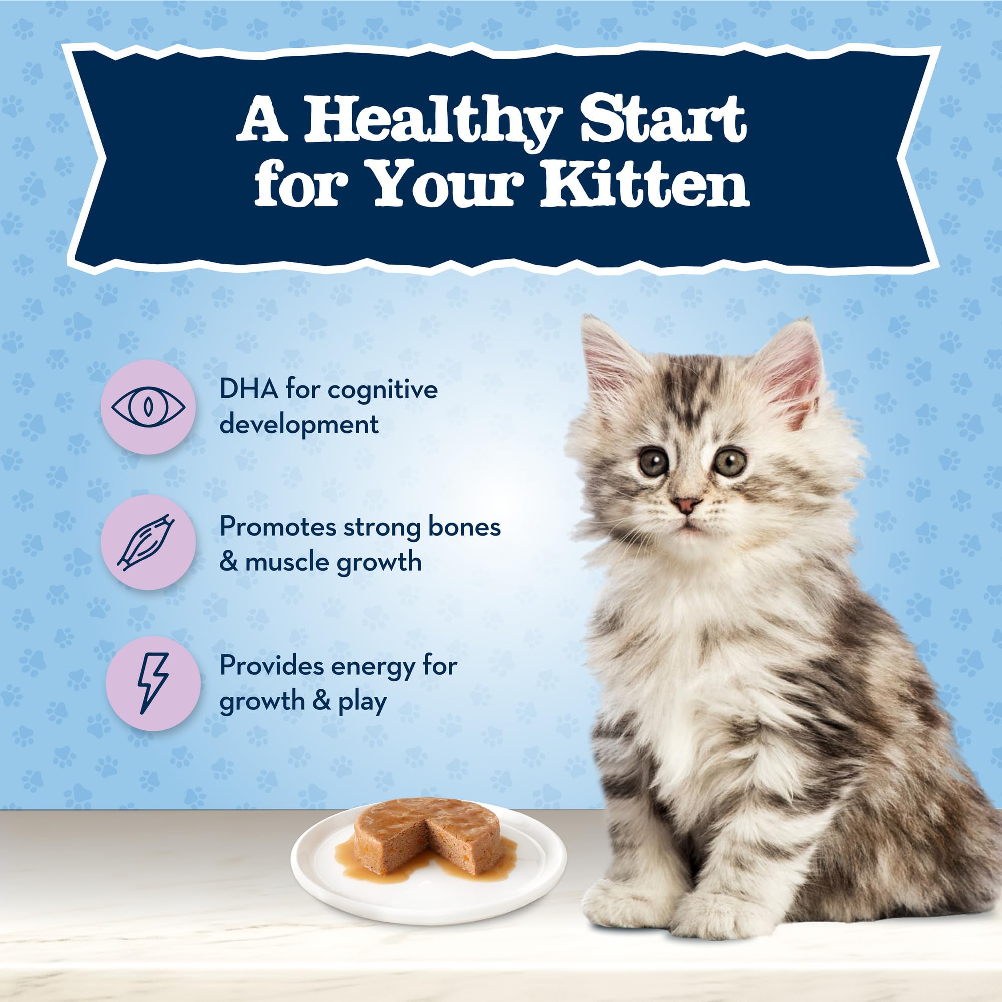 Blue Buffalo Baby BLUE high-protein formula supports kitten muscle development