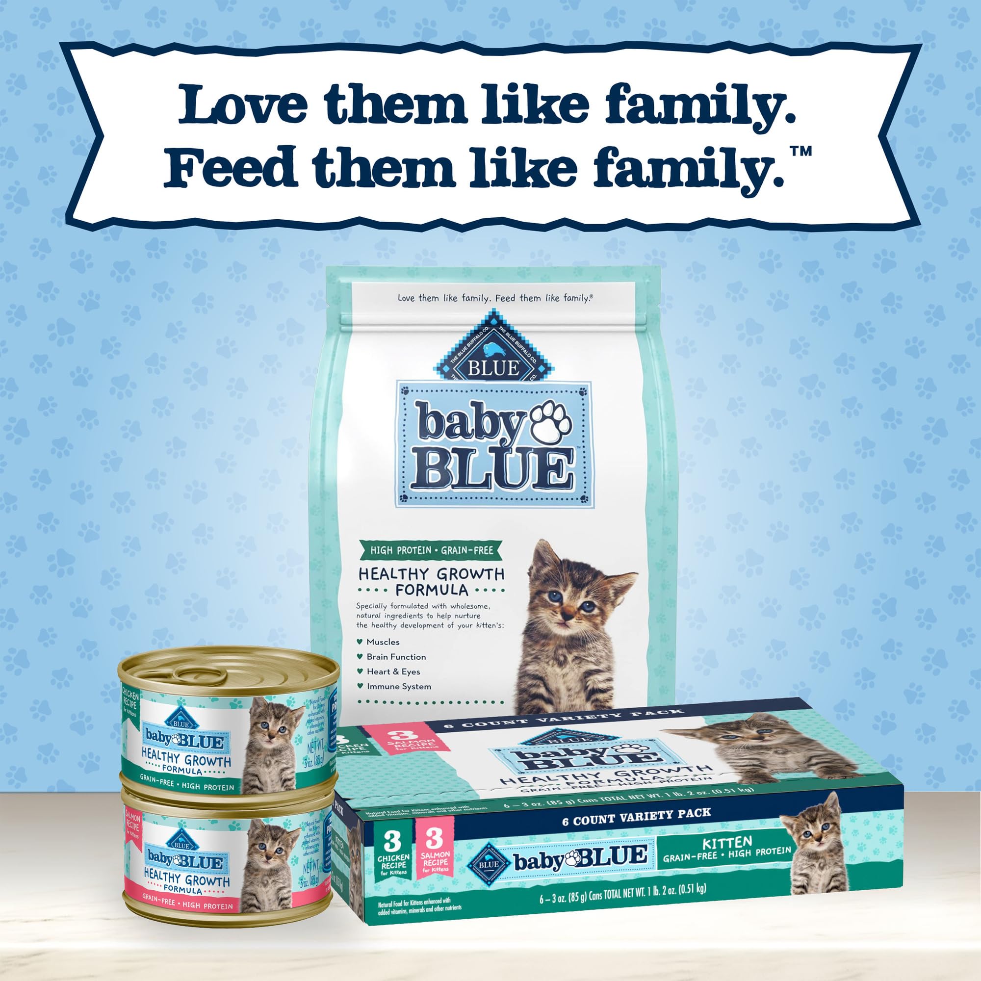 Blue Buffalo Baby BLUE no poultry by-product meals banner