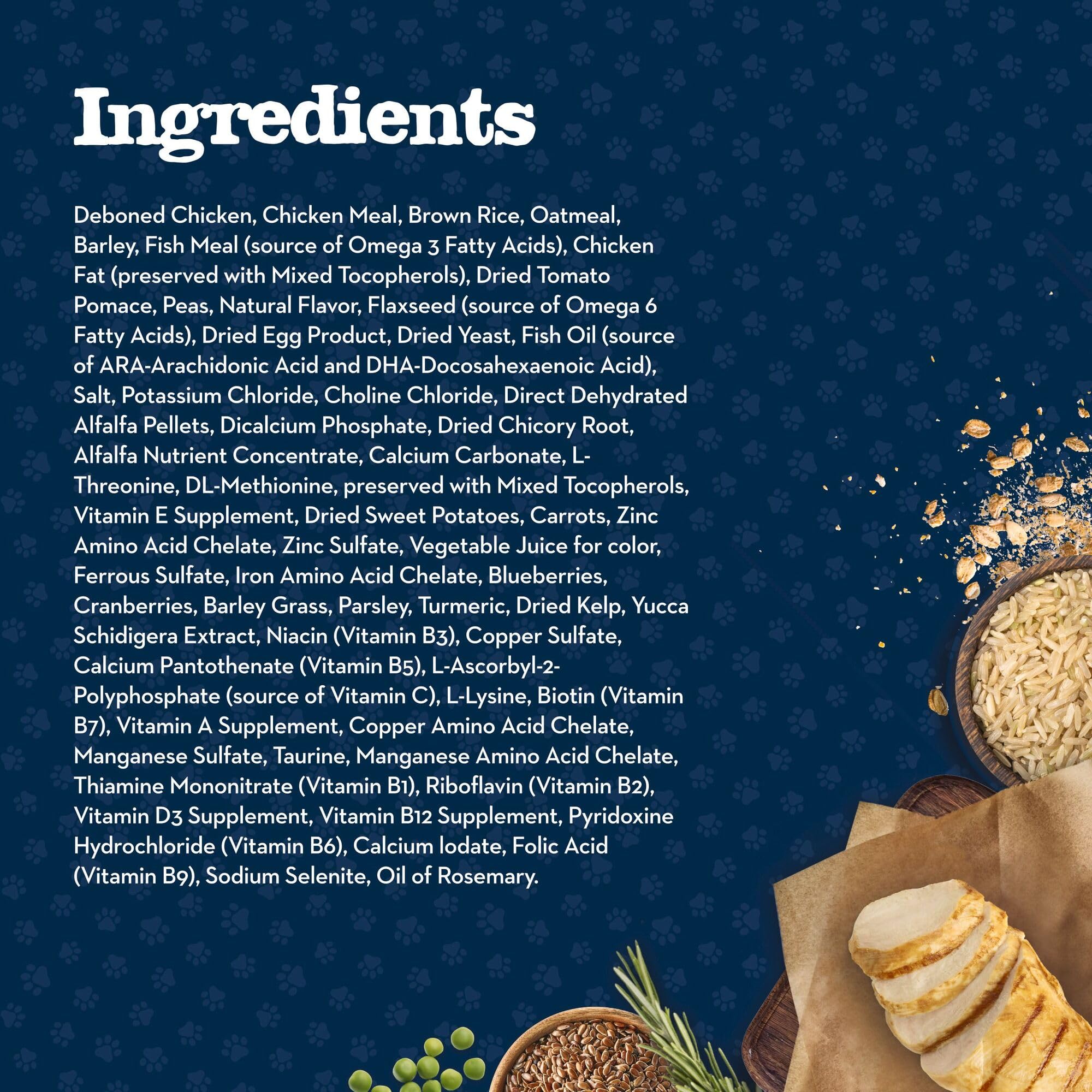 Blue Buffalo Baby BLUE no corn, wheat or soy highlights wholesome ingredients.
