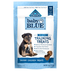 Blue Buffalo Baby BLUE Training Treats DHA badge signals cognitive development support.