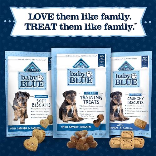 Blue Buffalo Baby BLUE Training Treats naturally derived ingredients for daily training rewards.