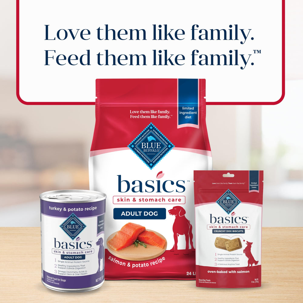 Ingredient list emphasizes wholesome components for sensitive stomachs.
