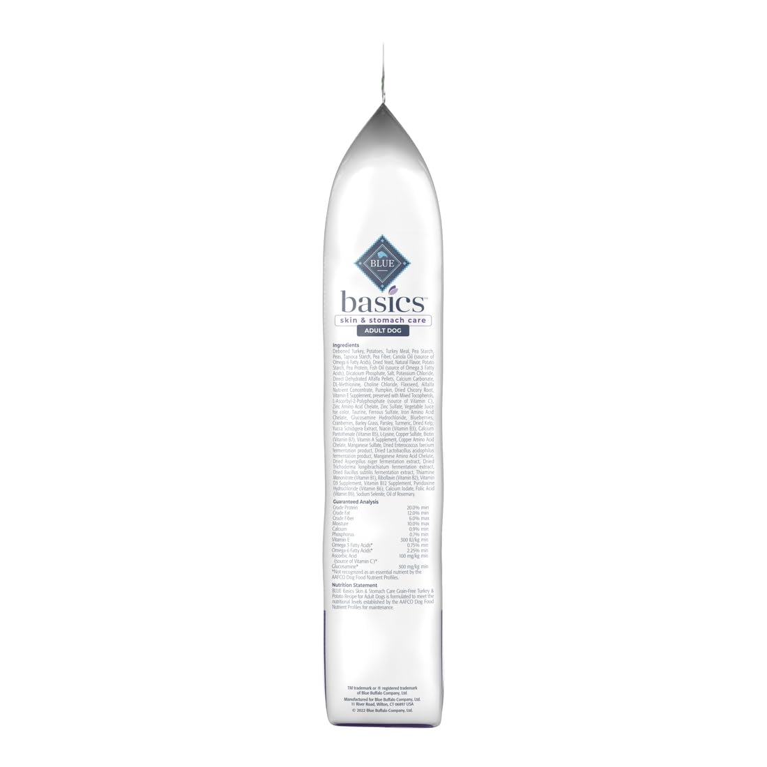 Blue Buffalo Basics supports skin and coat with omega-3 and omega-6 for shine