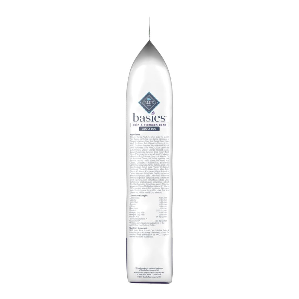Blue Buffalo Basics supports skin and coat with omega-3 and omega-6 for shine