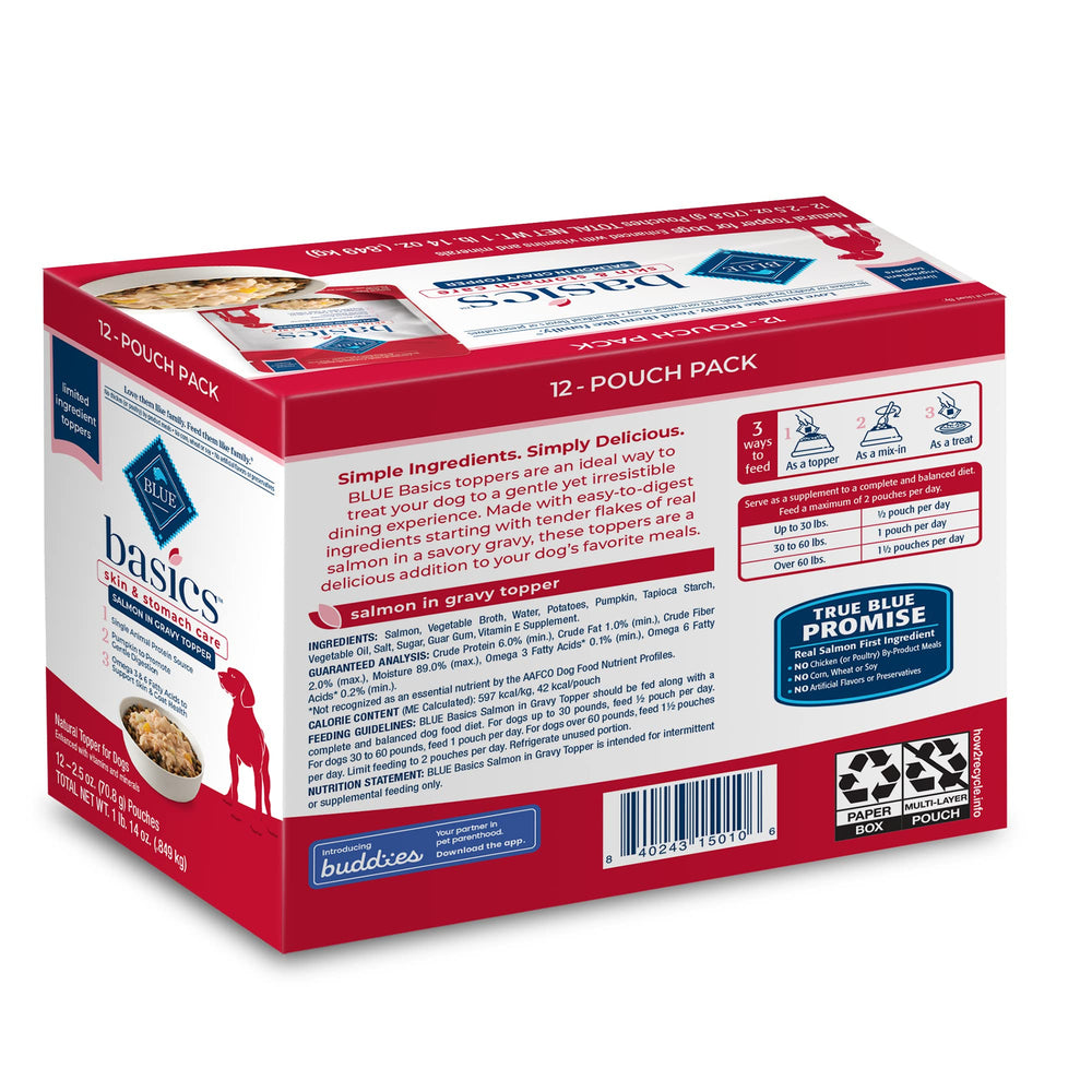 Blue Buffalo Basics single-protein topper image demonstrates a simple, reliable feeding option.