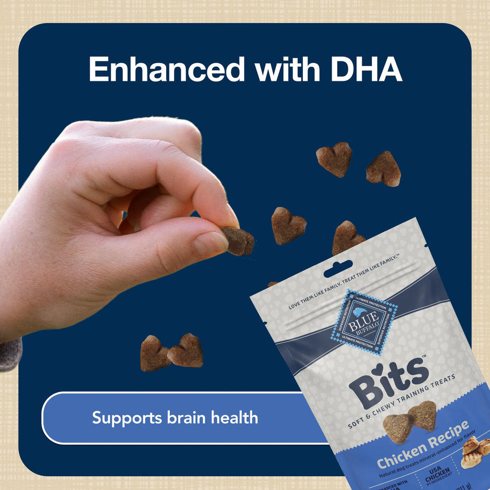 Blue Buffalo Bits suitable for puppy-to-senior training routines.