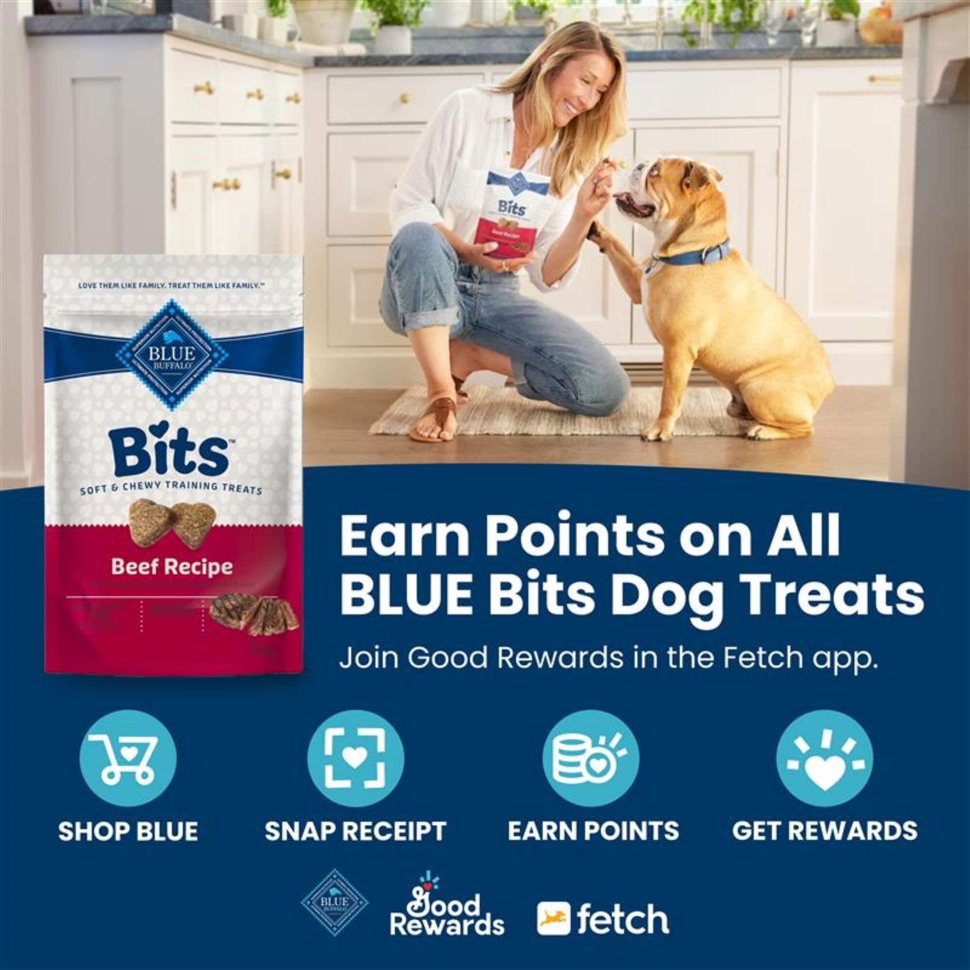Blue Buffalo Bits moist texture makes chewing easy during training drills