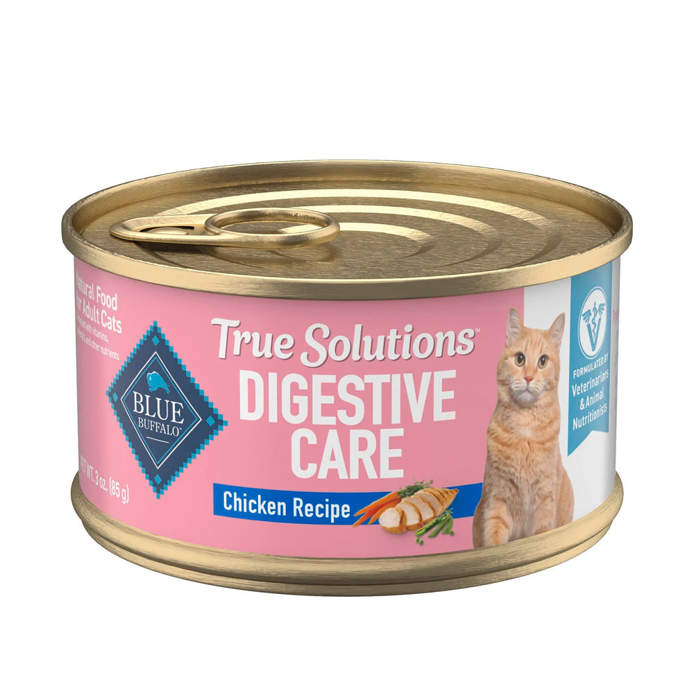 Blue Buffalo Blissful Belly can with real chicken as first ingredient highlighting natural flavor