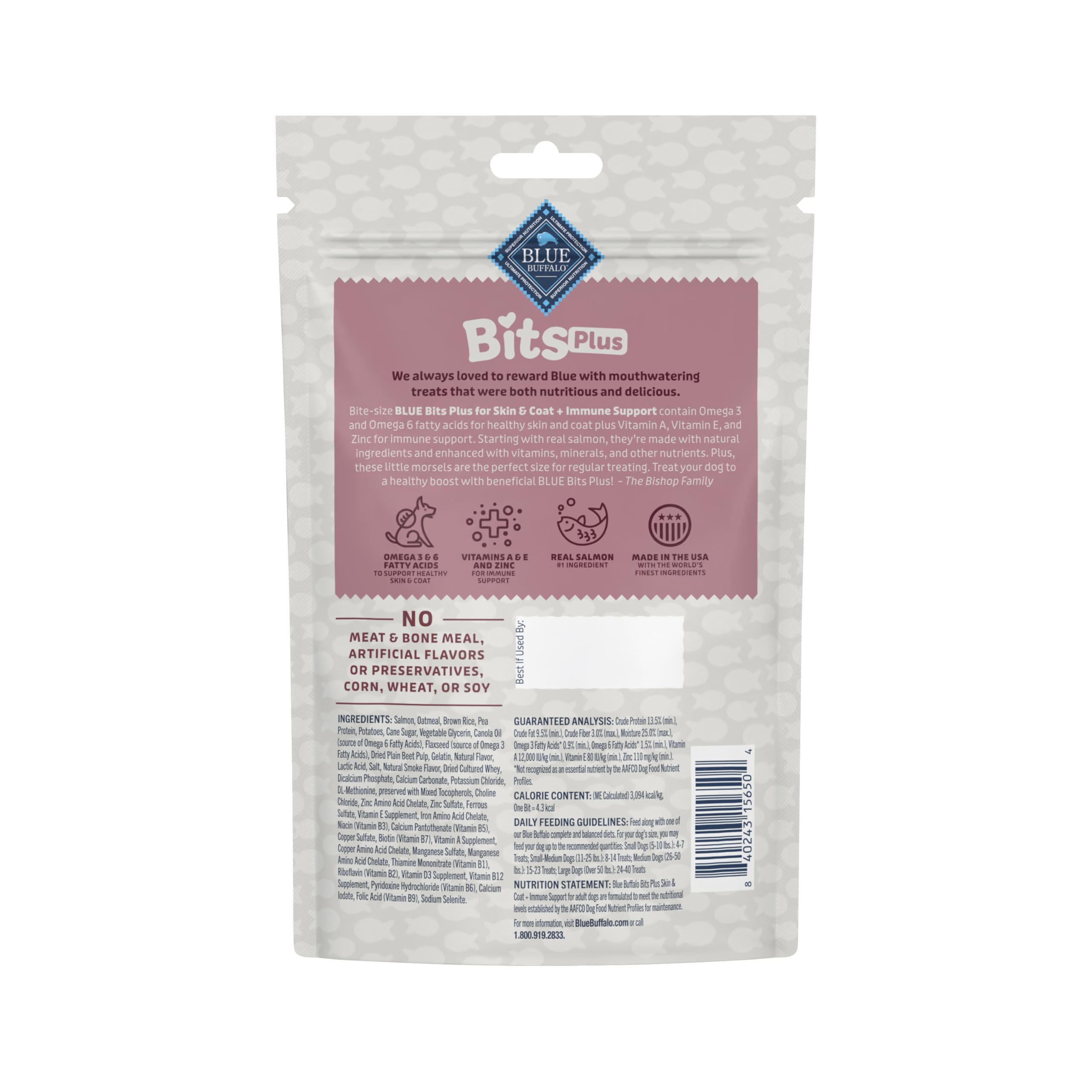 Blue Buffalo Blue Bits Plus immunité renforcée avec vitamine A et zinc