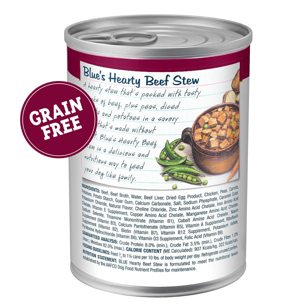 Blue Buffalo Blues Stew grain-free can with carrots and peas